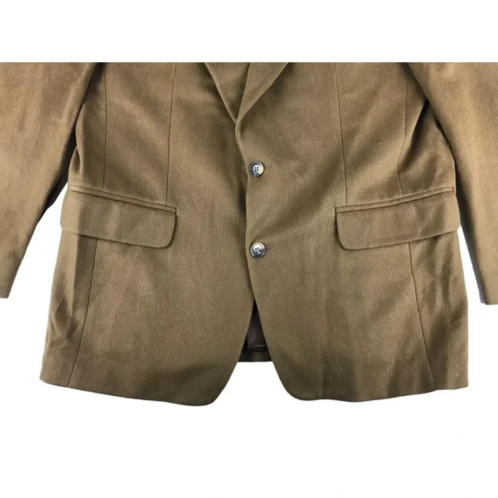 Vito Rufolo Mens Brown Pockets Long Sleeve Notch Collared Blazer‎ Jacket Size L